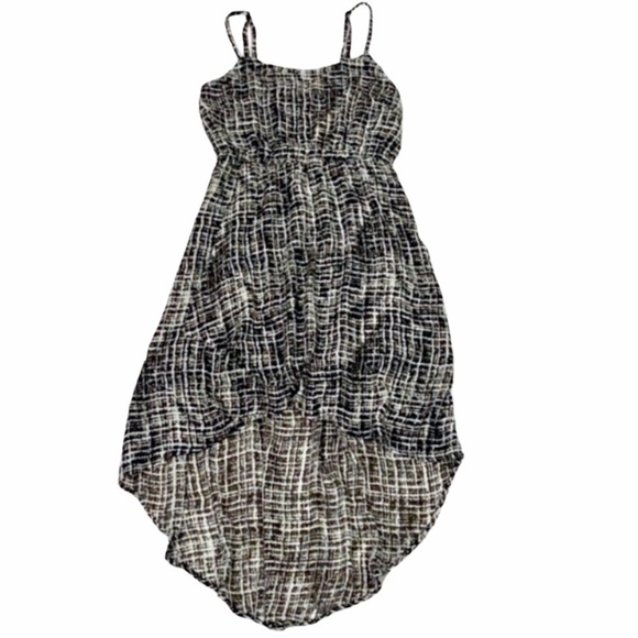 FOREVER 21 Dress High Low Mini Spaghetti straps Black White Size Small - Picture 1 of 5